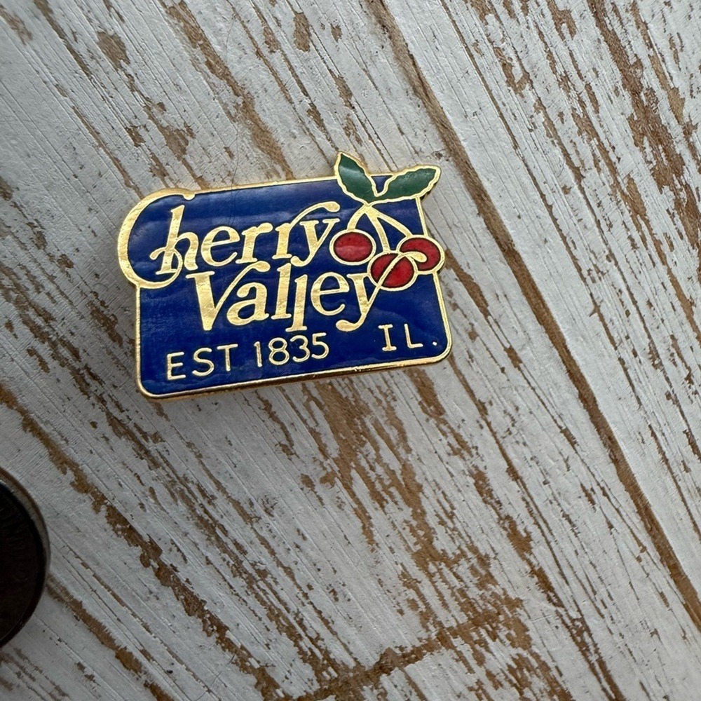 Cherry Valley Enamel Pin